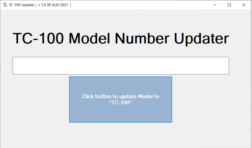 TC-100 Model Number Updater