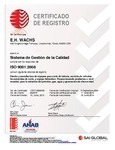 CERTIFICADO DE REGISTRO ISO 9001:2008