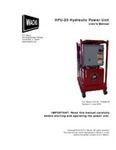 HPU-20 Hydraulic Power Unit Users Manual