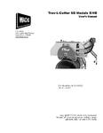 Trav-L-Cutter Model E & HE Manual