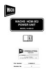 HCM-3E2 Hydraulic Power Unit Owner Manual